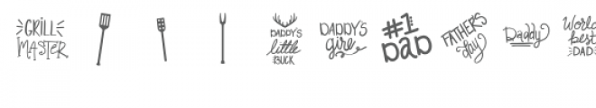 father's day dingbat font Font UPPERCASE