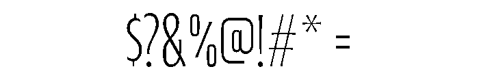 Fabiola Capitals Thin Font OTHER CHARS