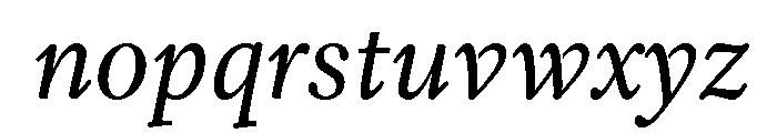 Falconer Display Regular Italic Font LOWERCASE
