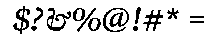 Falconer Text Bold Italic Font OTHER CHARS