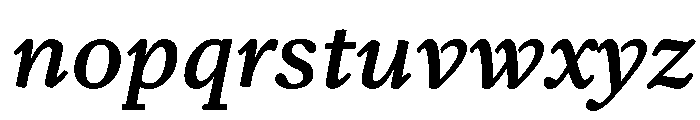 Falconer Text Bold Italic Font LOWERCASE