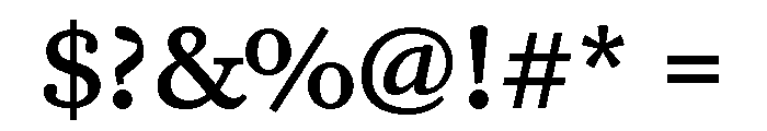 Falconer Text Bold Font OTHER CHARS