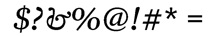 Falconer Text Regular Italic Font OTHER CHARS