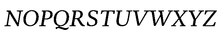Falconer Text Regular Italic Font UPPERCASE
