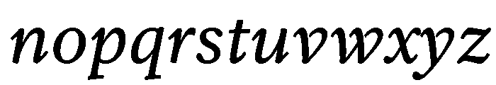 Falconer Text Regular Italic Font LOWERCASE