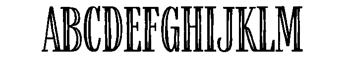 Farmhand Regular Inline Font UPPERCASE