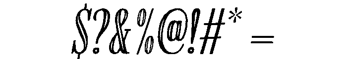 Farmhand Regular Italic Inline Font OTHER CHARS