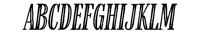 Farmhand Regular Italic Inline Font UPPERCASE