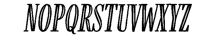 Farmhand Regular Italic Inline Font UPPERCASE