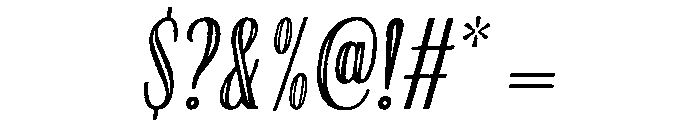 Farmhand Sans Regular Italic Inline Font OTHER CHARS