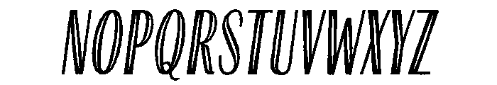 Farmhand Sans Regular Italic Inline Font UPPERCASE