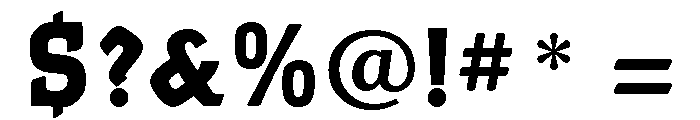 Faust Extra Bold Font OTHER CHARS