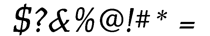 Faust Light Italic Font OTHER CHARS