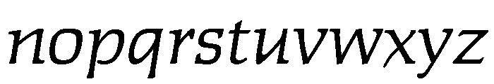 Faust Light Italic Font LOWERCASE