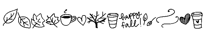 Fb autumn doodles Regular Font UPPERCASE