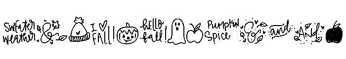 Fb autumn doodles Regular Font LOWERCASE