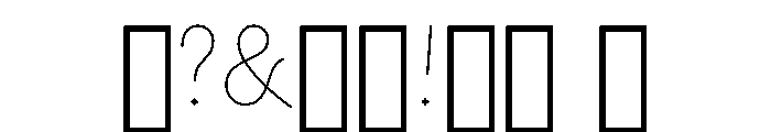 FCFilterEngraved Cap1shft0slnt0wdth100wght0 Instance Font OTHER CHARS
