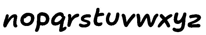 Felt Tip Senior Semibold Italic Font LOWERCASE