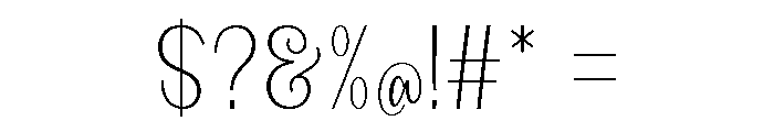 Featured Scenario Font OTHER CHARS