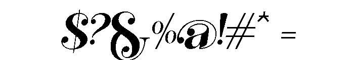 Febisyer Italic Font OTHER CHARS