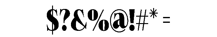 Felgiora Black Extra Condensed Font OTHER CHARS