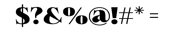 Felgiora Black Extra Expanded Font OTHER CHARS