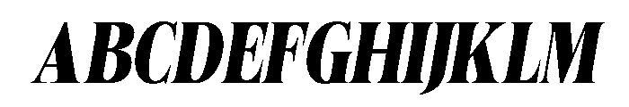 Felgiora Black Ita ExtraCond Font UPPERCASE