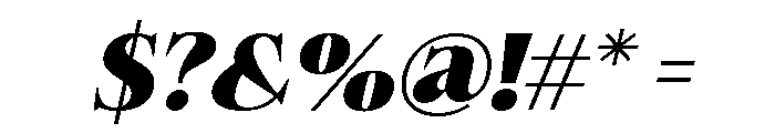 Felgiora Black Italic Expanded Font OTHER CHARS