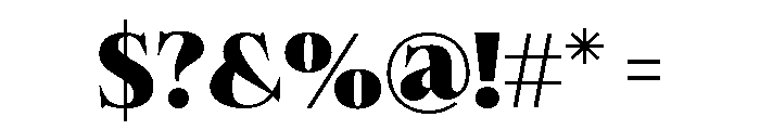 Felgiora Black Semi Expanded Font OTHER CHARS
