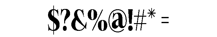 Felgiora Bold Extra Condensed Font OTHER CHARS