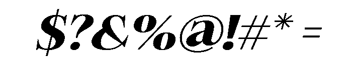 Felgiora Bold Ita ExtExp Font OTHER CHARS