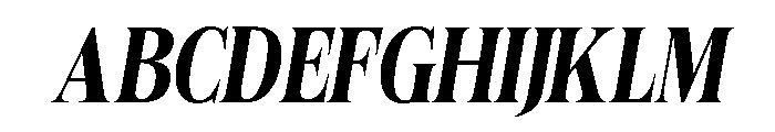 Felgiora Bold Ita ExtraCond Font UPPERCASE