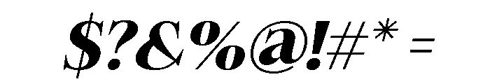 Felgiora Bold Italic Expanded Font OTHER CHARS