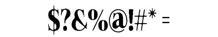 Felgiora Soft Bold ExtCond Font OTHER CHARS