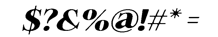 Felgiora Soft Bold ExtExp Ita Font OTHER CHARS