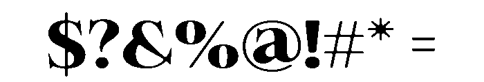 Felgiora Soft Bold ExtExp Font OTHER CHARS