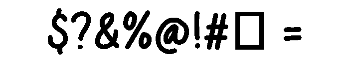 Feminine Handwriting Font OTHER CHARS