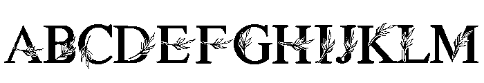 Festive Botanical Monogram Font UPPERCASE