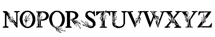 Festive Botanical Monogram Font UPPERCASE