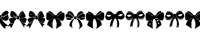 Festive Ribbons Font LOWERCASE