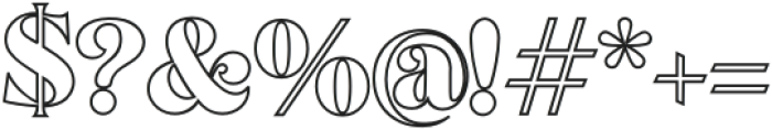 Feathers Outline Regular otf (400) Font OTHER CHARS