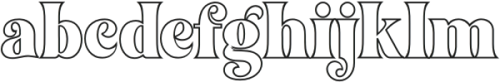 Feathers Outline Regular otf (400) Font LOWERCASE