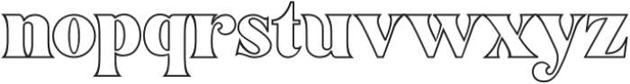 Feathers Outline Regular otf (400) Font LOWERCASE