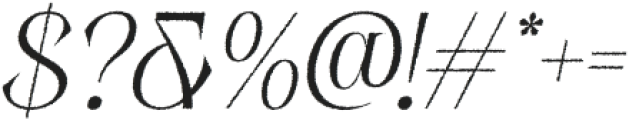 Febila Rough Italic otf (400) Font OTHER CHARS