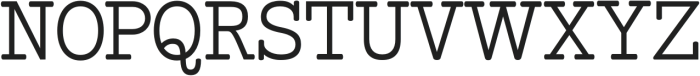 Feedbacker Typewriter Regular otf (400) Font UPPERCASE