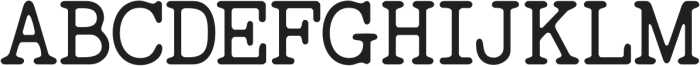 Feedbacker Typewriter Rough Regular otf (400) Font UPPERCASE