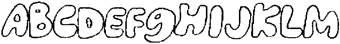 Feelin Tropical Outline Rough otf (400) Font UPPERCASE