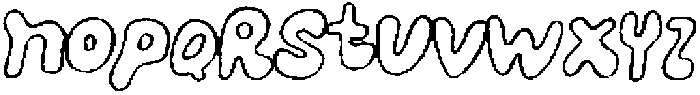 Feelin Tropical Outline Rough otf (400) Font LOWERCASE