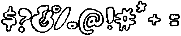 Feelin Tropical Outline Thick Rough otf (400) Font OTHER CHARS