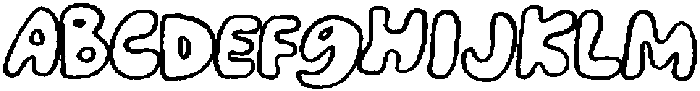 Feelin Tropical Outline Thick Rough otf (400) Font UPPERCASE